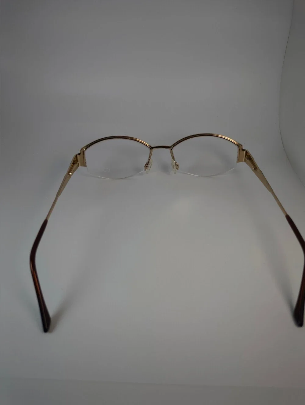 Cazal. Gold and Black Semi-Rimless Women’s Eyeglasses. Germany